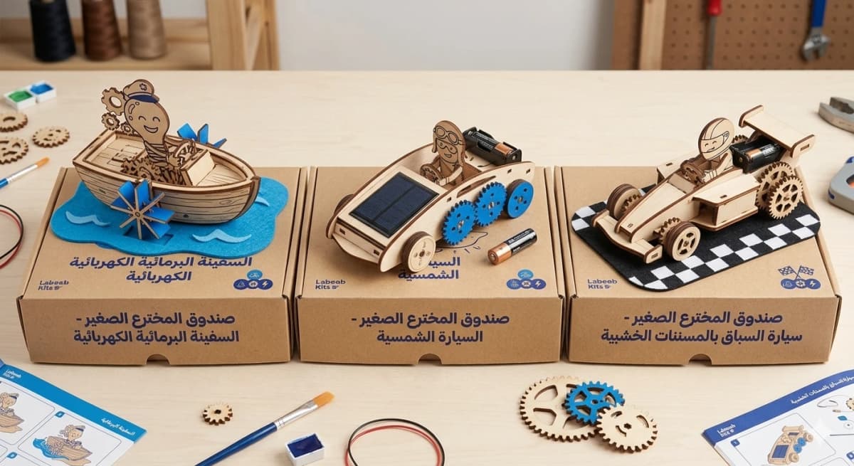 صندوق المختبر الصغير - سيارة سباق خشبية